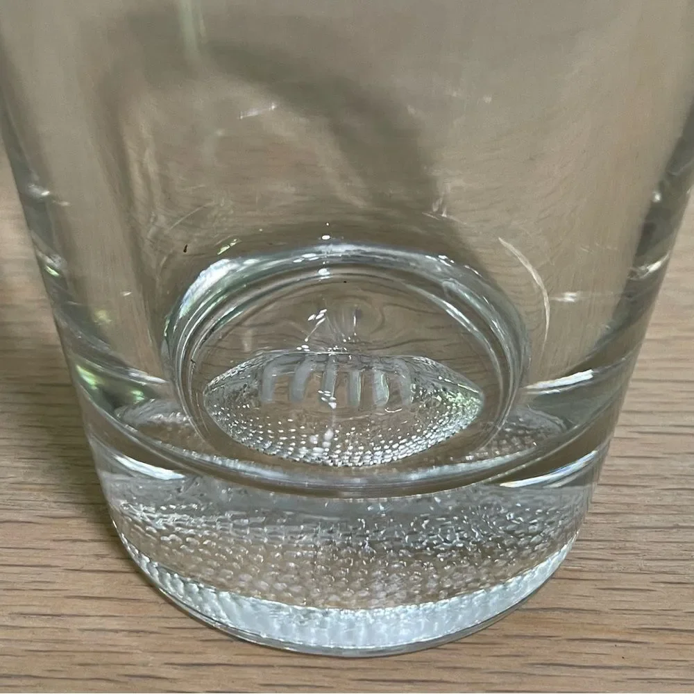 Football Embossed Indented Clear Beer Pilsner Glass Beverage Tumbler 5.75